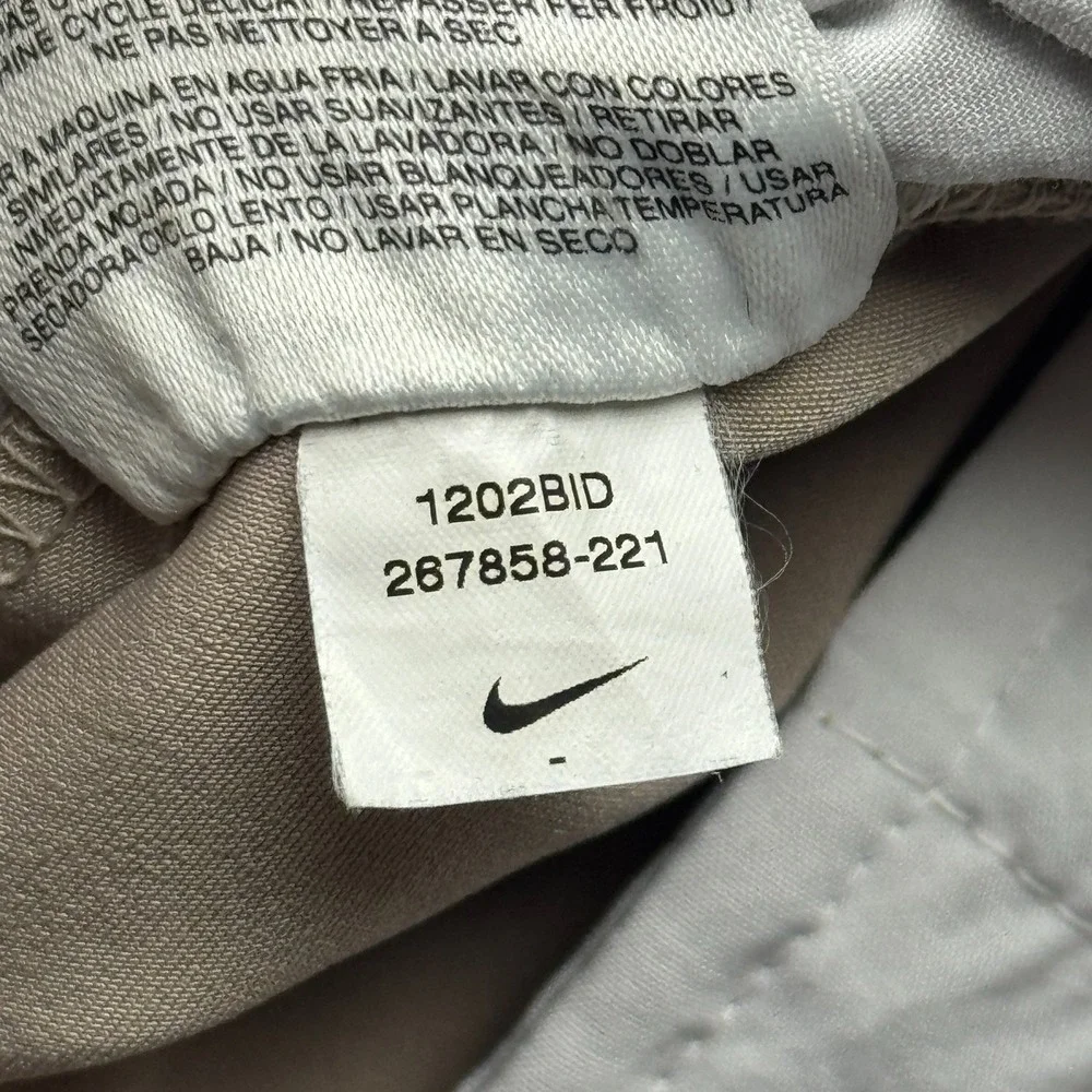 Nike Pants Mens 38 Brown Khaki Chino‎ Coach Training Performance Lightweight